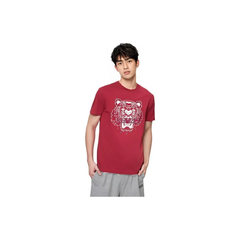 KENZO T Shirts Men Cherry Red-5