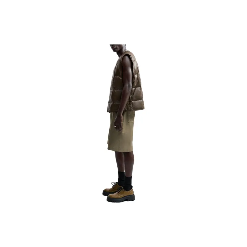 ZARA Casual Shorts Men Olive Green-4