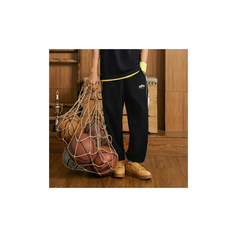 LiNing Sports Life Collection Knitted Sports Pants Men's Black-4