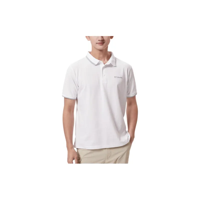 Columbia Polo Shirts Men White-3
