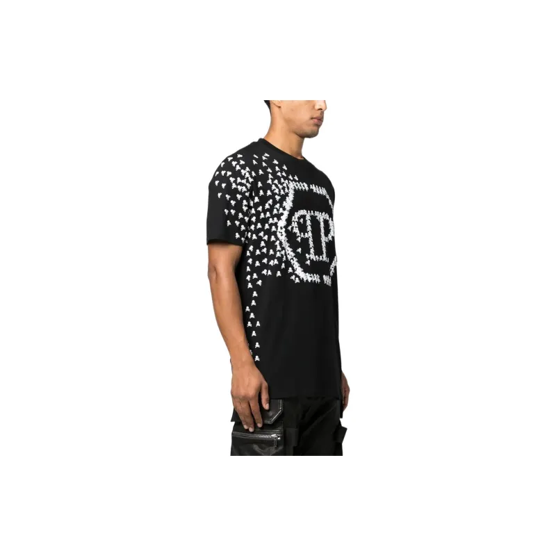 PHILIPP PLEIN Skull Bones Logo Printed Crewneck T-Shirt-3