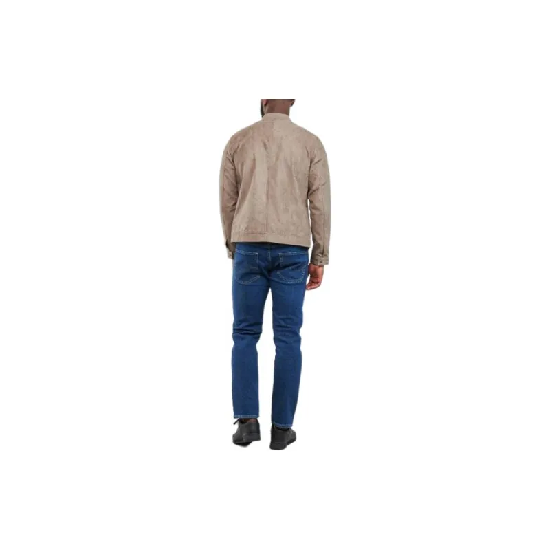 JACK JONES· Faux Leather Jackets Coats Men's Gray-2