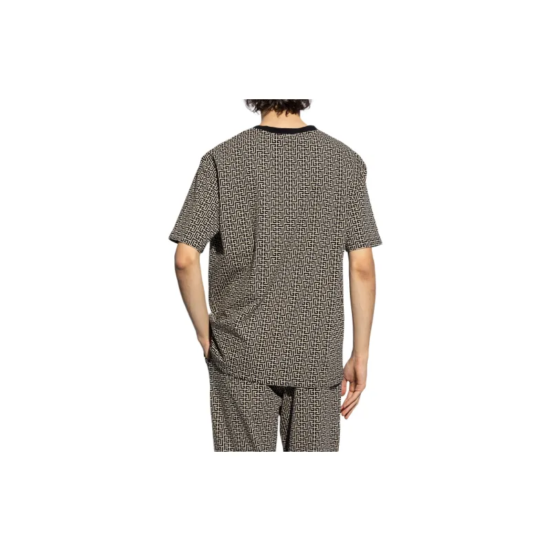 BALMAIN Monogram jacquard T shirt-3