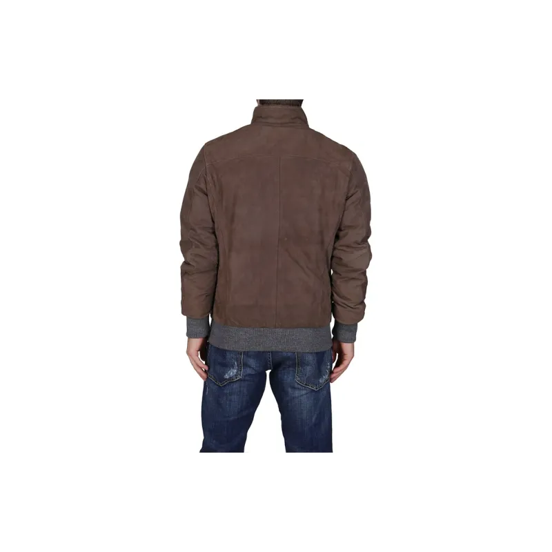 BARBA FW21 Leather Jacket Men's Brown-3