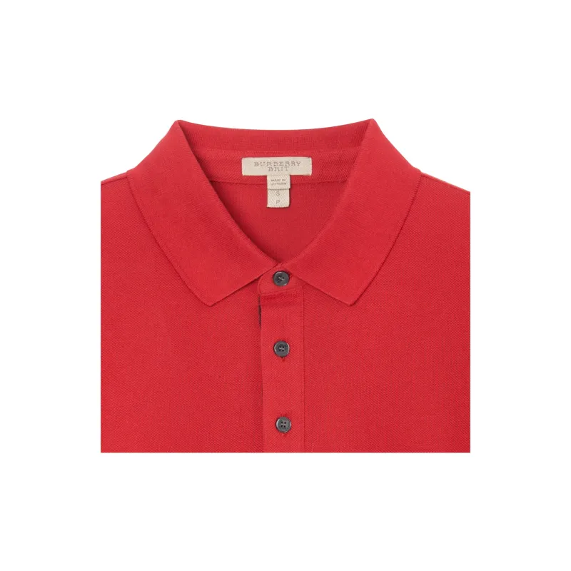 Burberry Polo Shirts Men Red-4