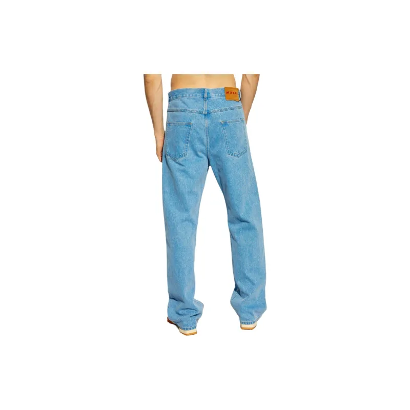 MARNI Logo patch Cotton Jeans-2