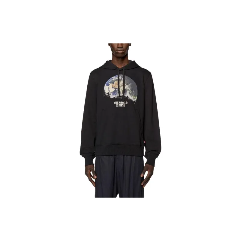DIESEL Earth Printed Long Sleeved Hoodie-2
