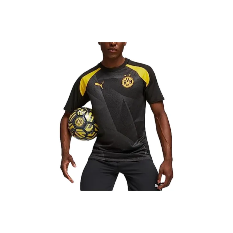 PUMA ESS Soccer Jerseys Men Black-4