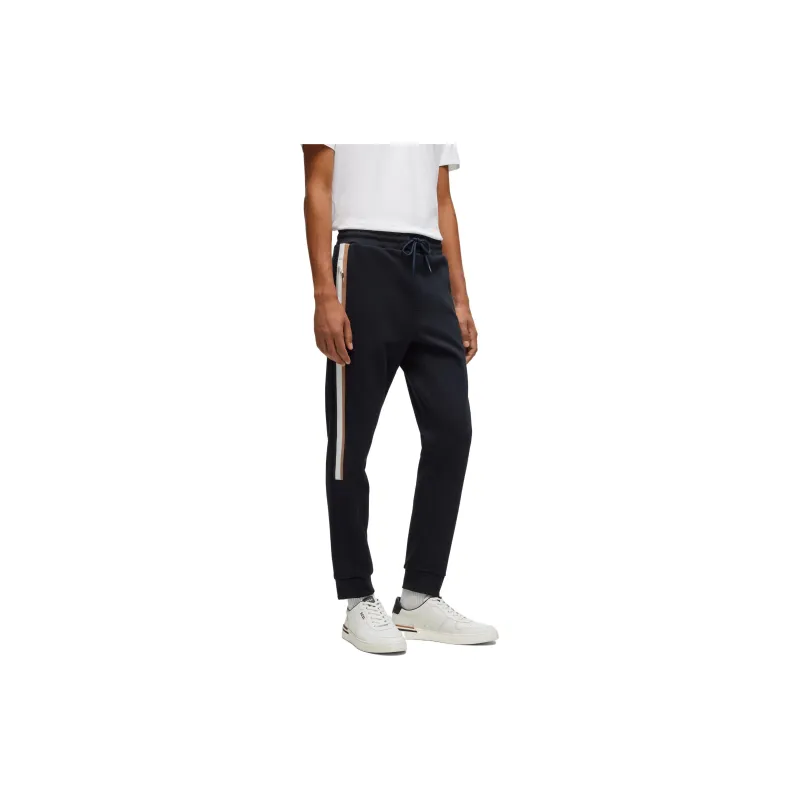 HUGO BOSS Knitted Sports Pants Men's Marine Blue-1