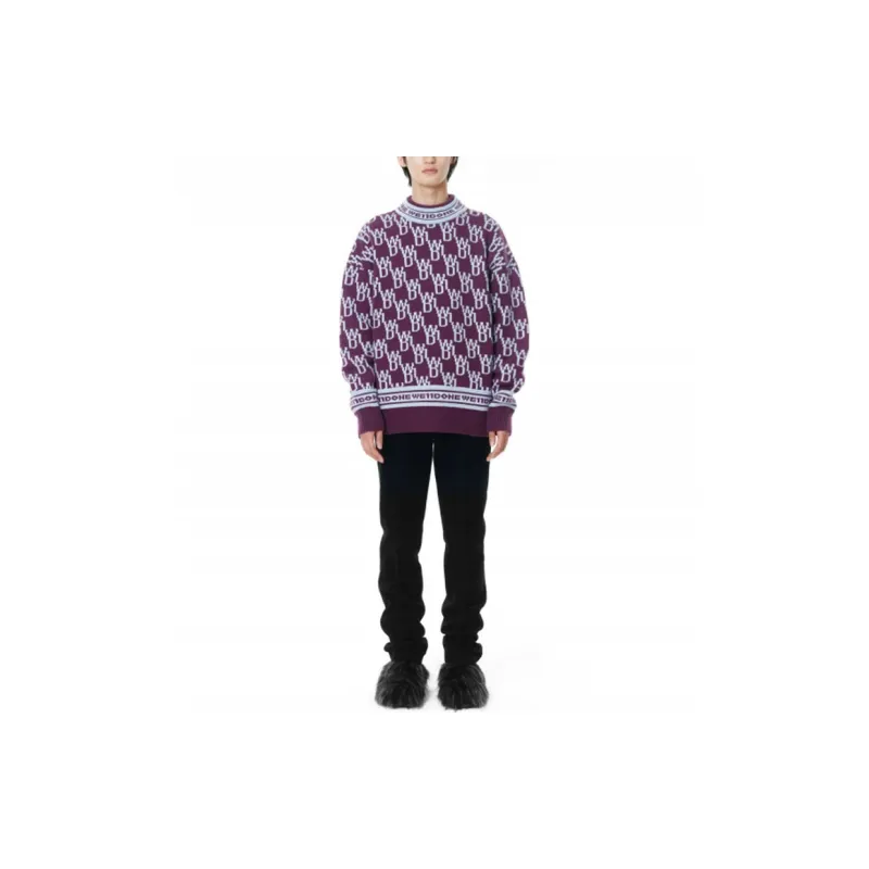 WE11DONE Cashmere Sweaters Unisex Purple-2
