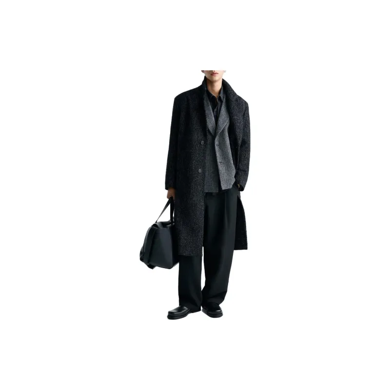 ZARA Coats Men Coal Gray-2
