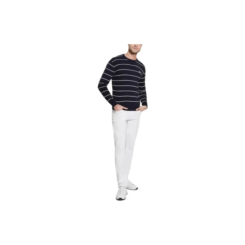 GUESS Eco Tobin Striped Sweater Sweater Men's Black-1