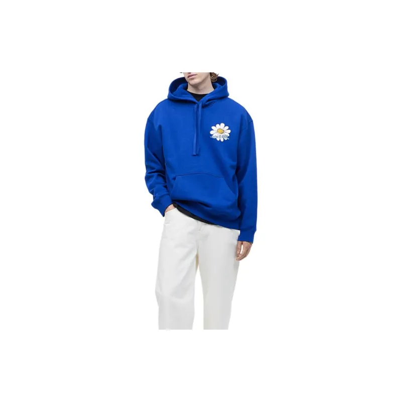 H&M Sweatshirt Unisex Bright Blue/flowers-1