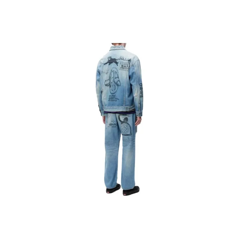 NEIGHBORHOOD Type 3 Graphic print Denim Jacket-3