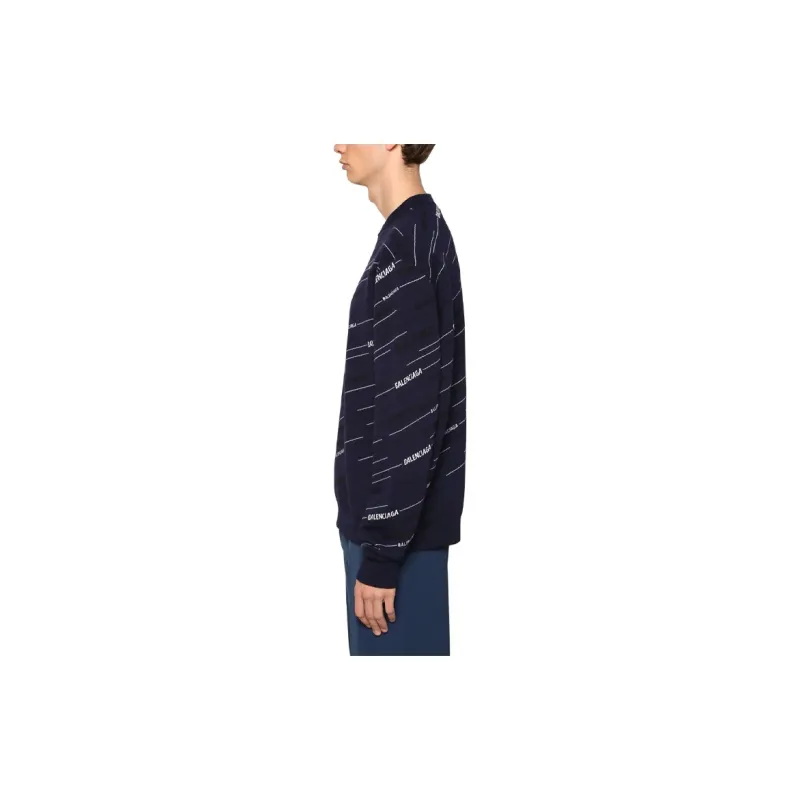 Balenciaga Sweaters Men Dark Blue-3