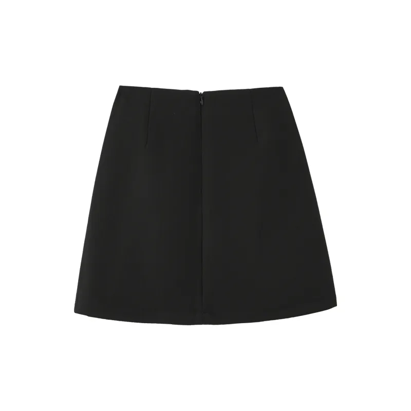 0571 Family Casual Short Skirts Women's Black-1