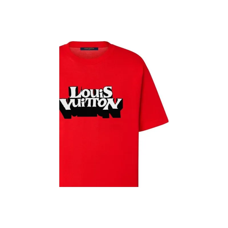 LOUIS VUITTON Lv Fall Series T Shirt Men's Red-5