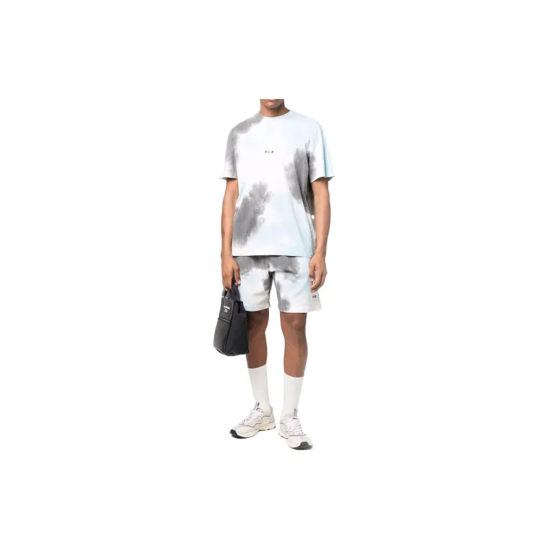 MSGM Tie Dyed Elastic Waist Shorts-3