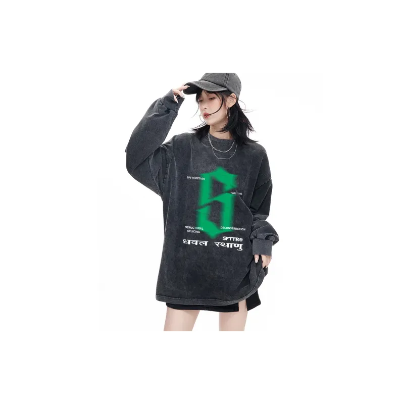 SFTTR Long Sleeved T Shirt Unisex Black-6