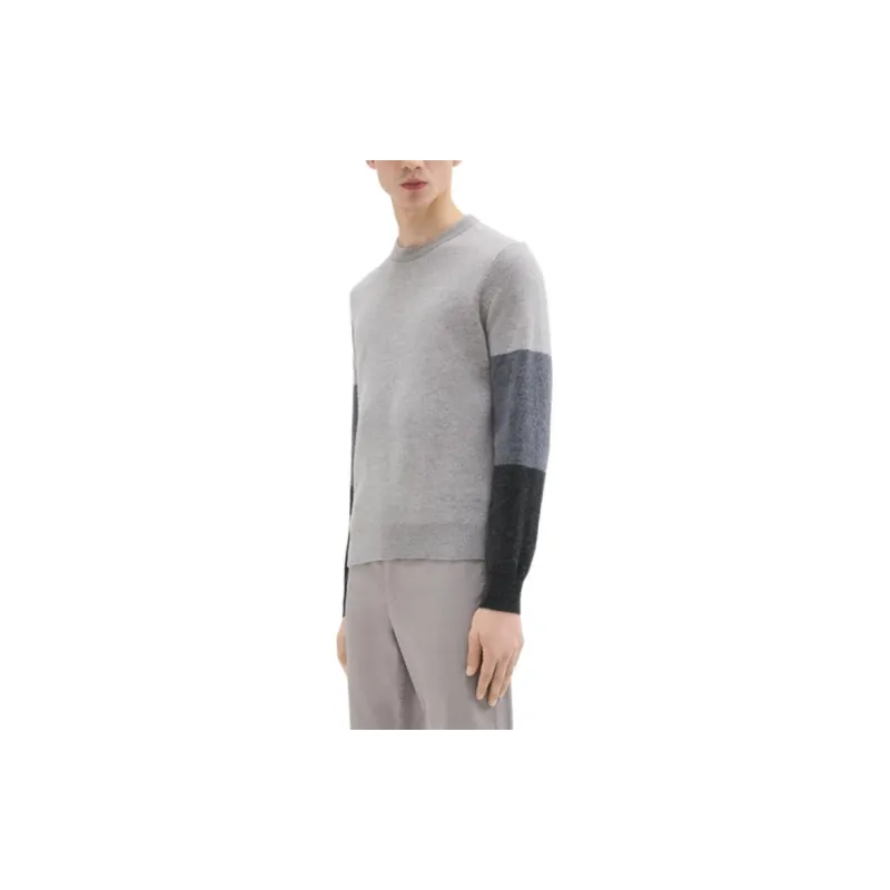 THEORY Sweater Men's Cool Gray Mixed Color-3