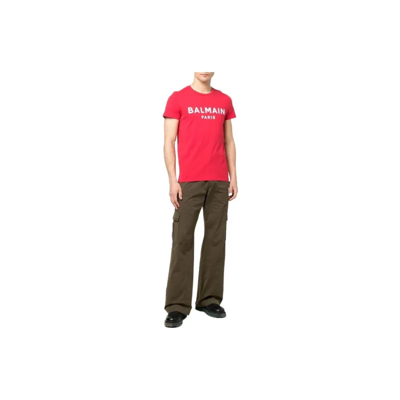 BALMAIN T-Shirts Men Red-1