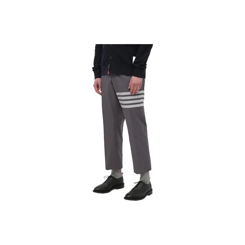 THOM BROWNE 4 Bar Turn Up Hem Tailored Trousers-2