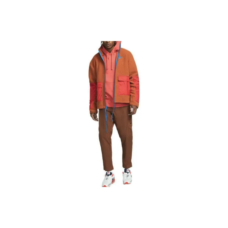 Nike Velvet Jackets Men Orange-2