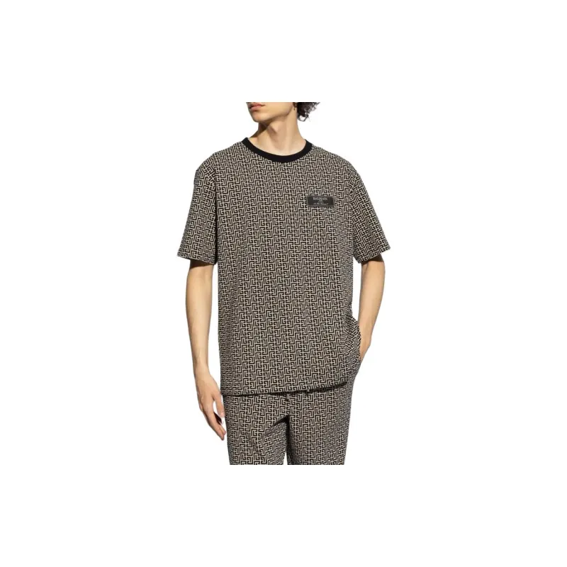 BALMAIN Monogram jacquard T shirt-2