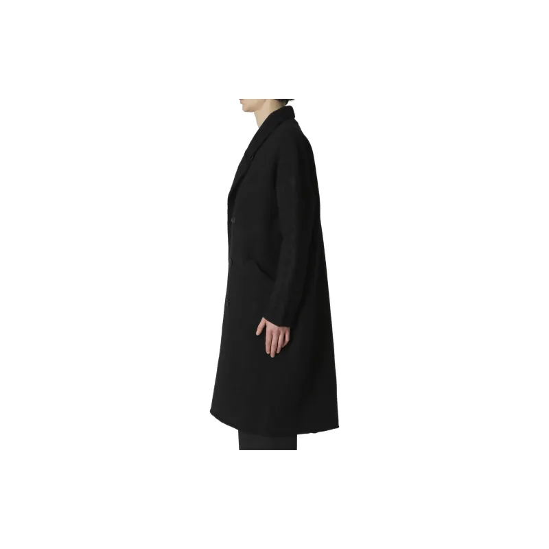 Yohji Yamamoto Chunky-knit Wool Coat-5
