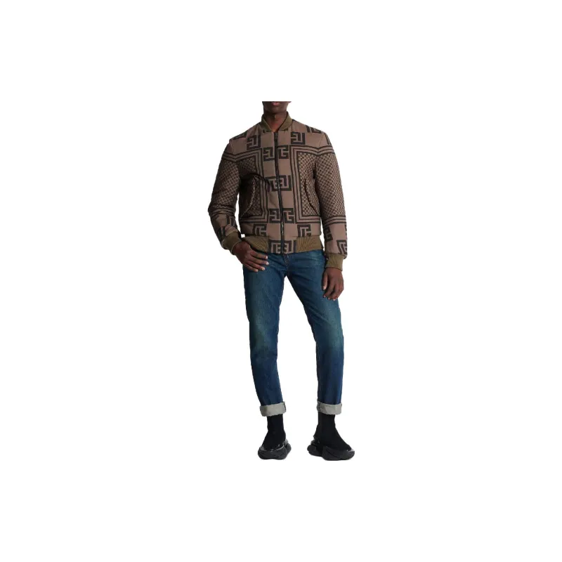 BALMAIN Reversible Monogram Bomber Jacket-1