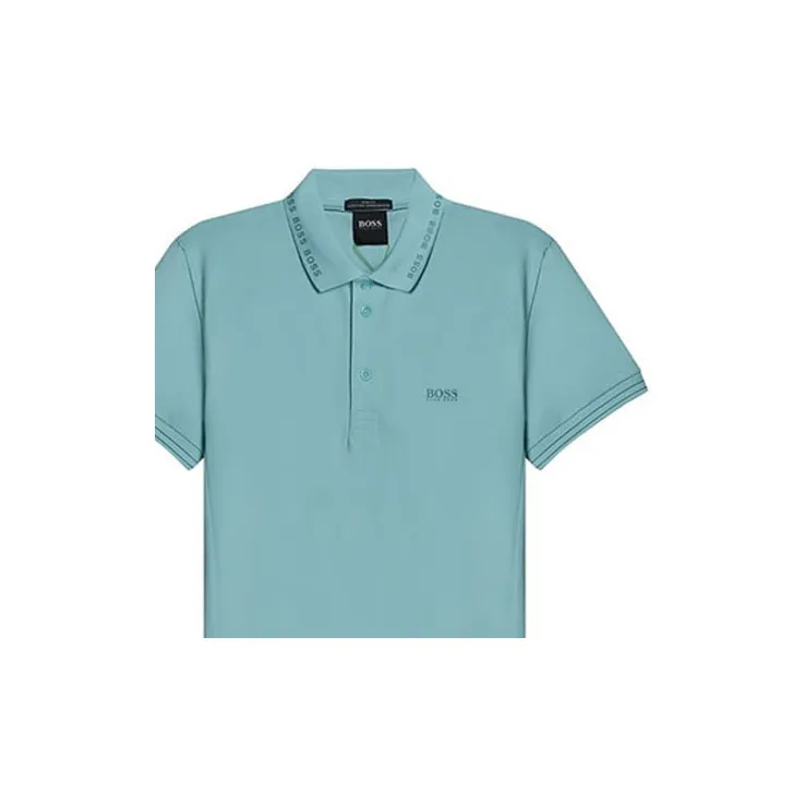 HUGO BOSS Polo Shirts Men Sky Blue-5