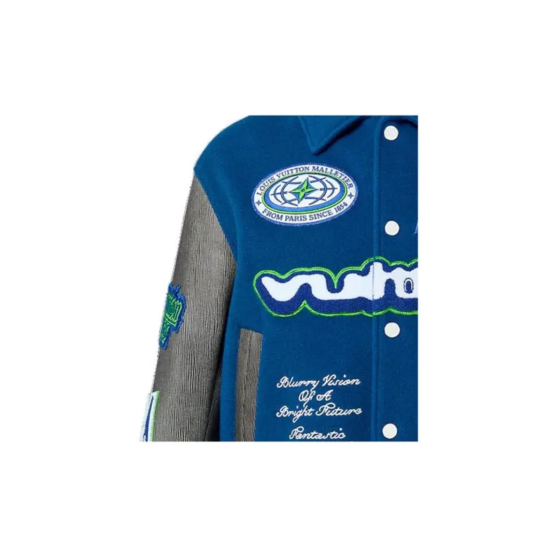 Lv Embroidered Varsity Blouson-1