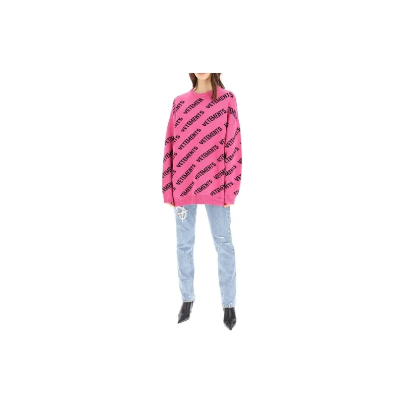Vetements Sweaters Unisex Pink-1