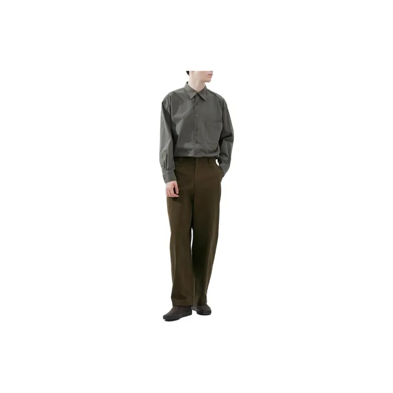 UNIQLO FW23 U Series Casual Pants Unisex Dark Umber-2