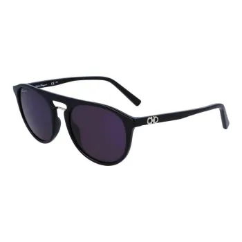 FERRAGAMO Acetate Aviator Sunglasses Men's Black