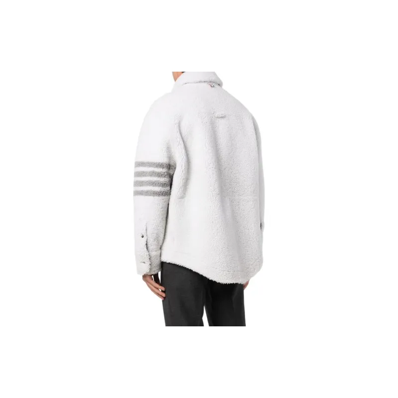 THOM BROWNE 4 Bar Shearling Jacket-1