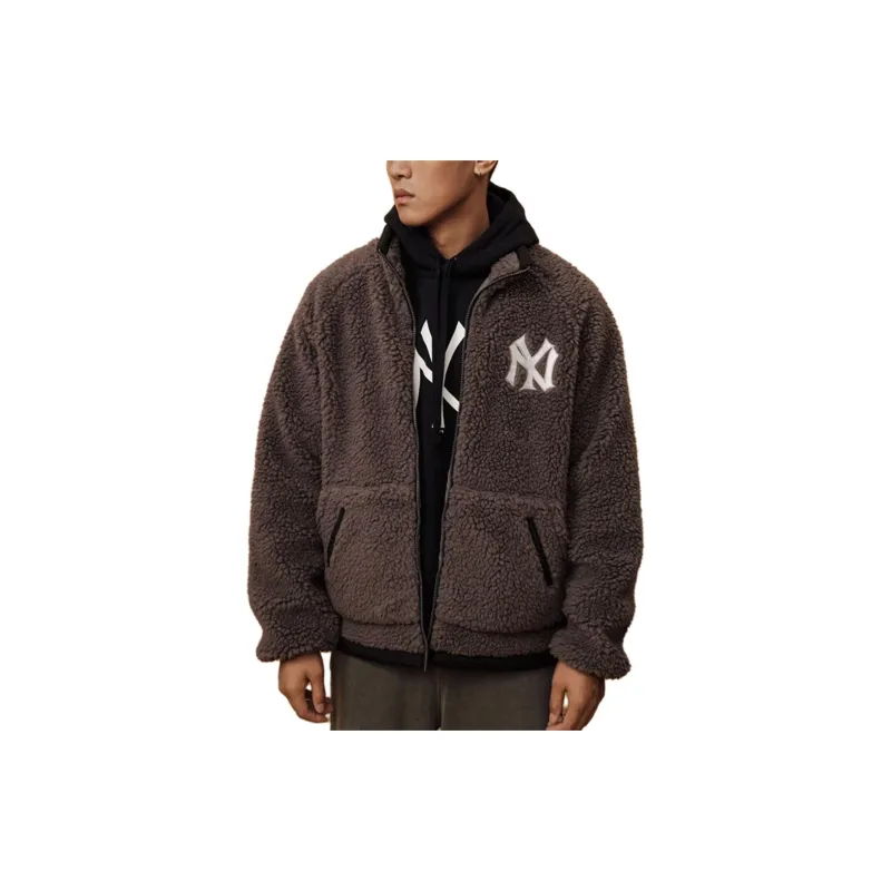 New Era Velvet feel Coat Unisex Gray-2