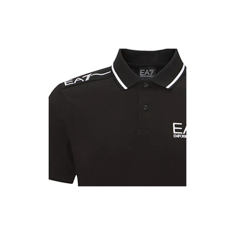 EMPORIO ARMANI EA7 SS24 Polo Shirt Men's Black-5