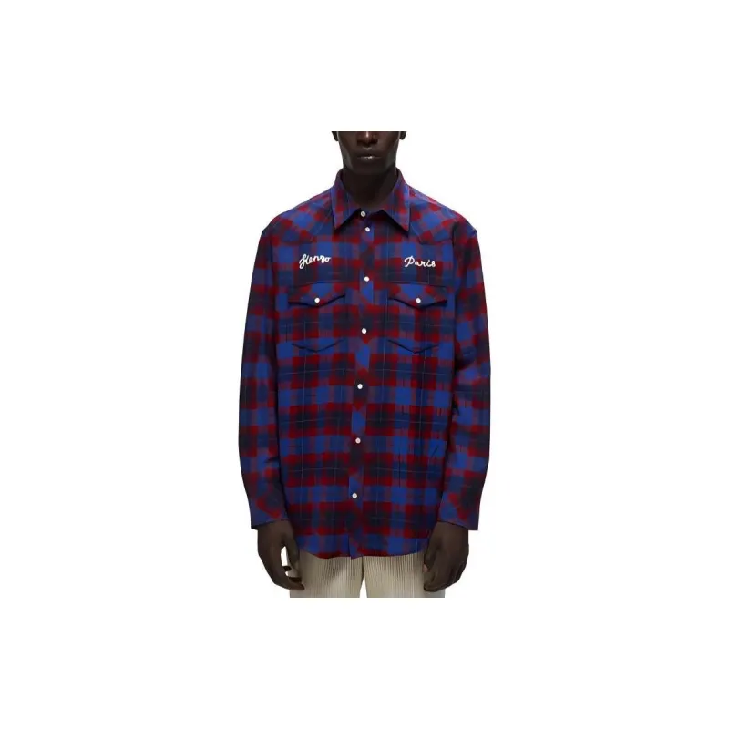 KENZO Plaid check Pattern Shirt-1