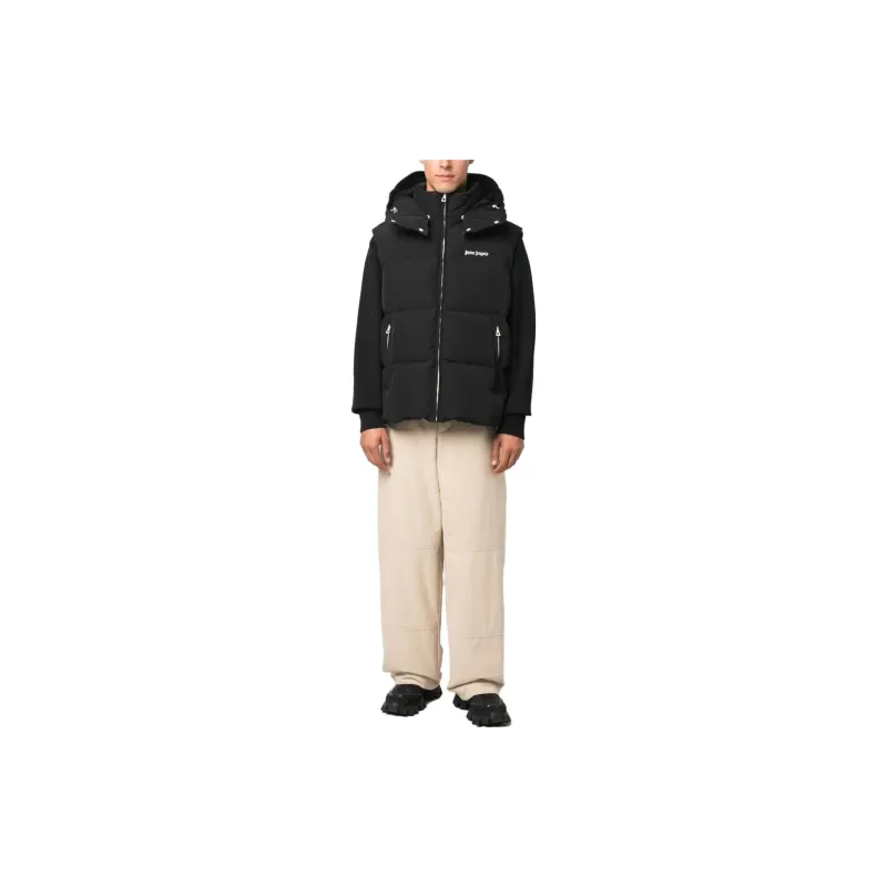 PALM ANGELS Puffed Hodded Vest-2