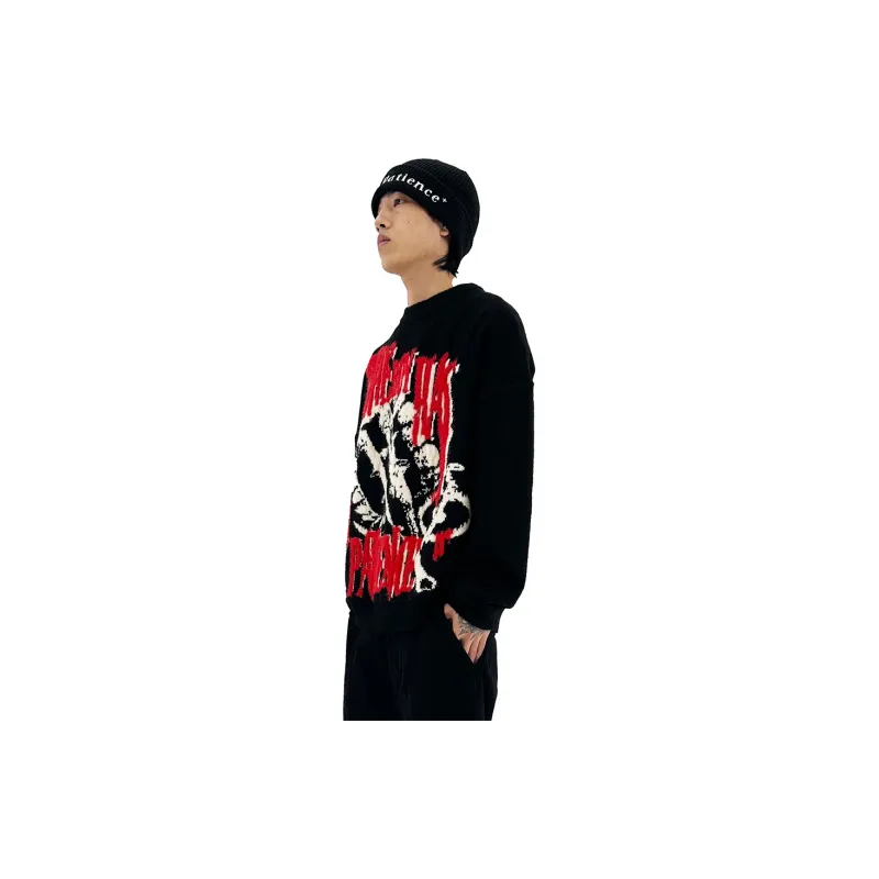 WHOOSIS Meteor Hammer Pattern Unisex Sweater-3