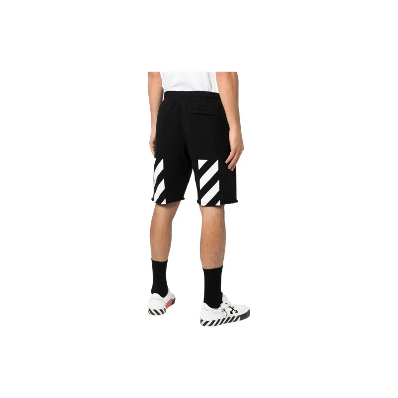 OFF WHITE Diagonal Helvetica Shorts-4