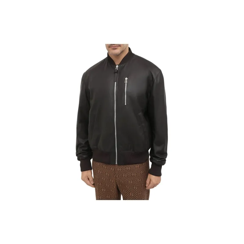 Bottega Veneta Leather Jackets Men Black-2