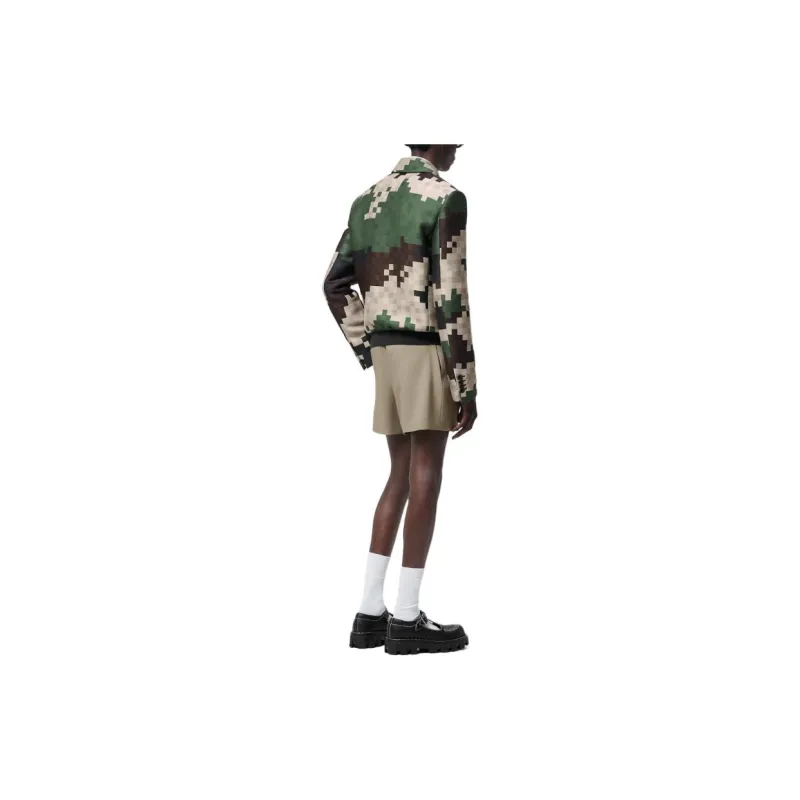 LOUIS VUITTON Silk Blend Tailored Damier Damoflage Blouson-2