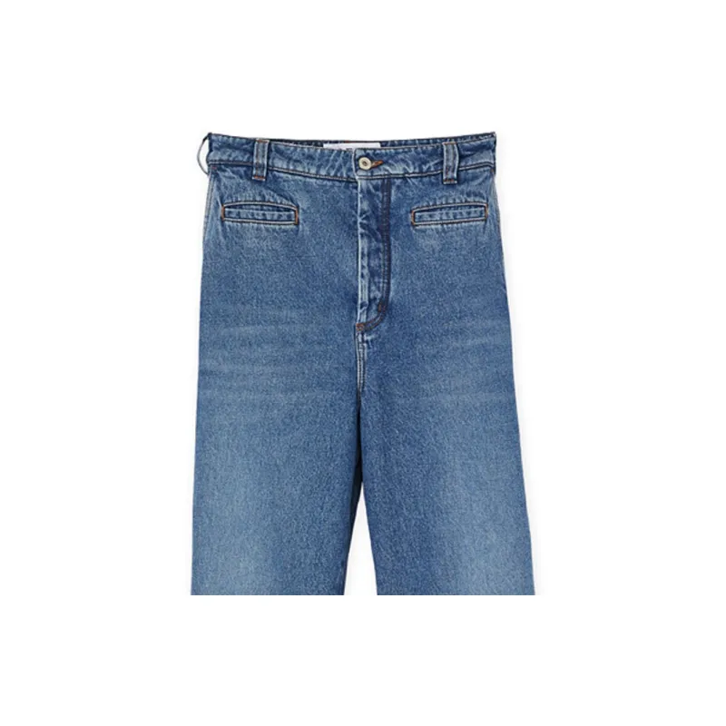LOEWE Fisherman Daisy Turn Up Jeans-2