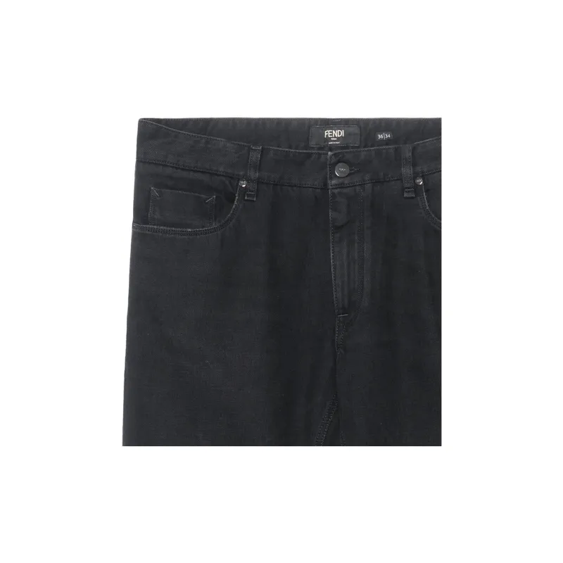 FENDI Jeans Men Black-5