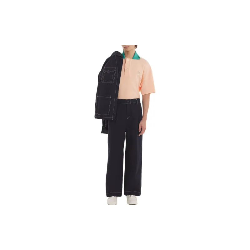 Maison Kitsune Logo appliqué Piqué Polo Shirt-2