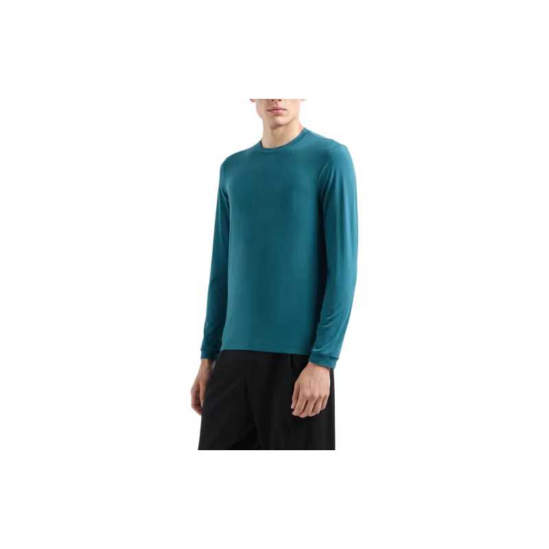GIORGIO ARMANI Stretch Viscose Jersey Jumper With Crew Neck And Long Sleeves-1