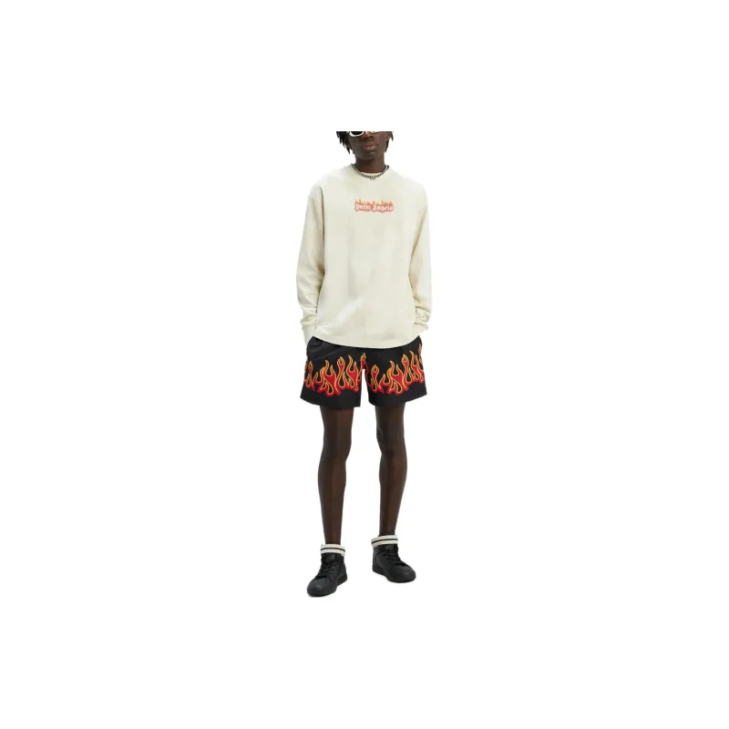 PALM ANGELS Burning Logo Classic Longsleeve T shirt-2