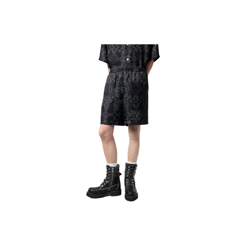 LOUIS VUITTON Printed Silk Shorts-1